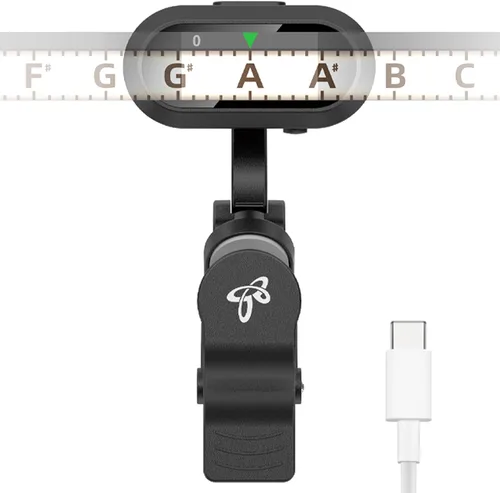 Miniatura 8 de Sondery afinador de guitarra y ukelele con clip recargable, pantalla TFT simple de fácil lectura, afinación extremadamente rápida y precisa