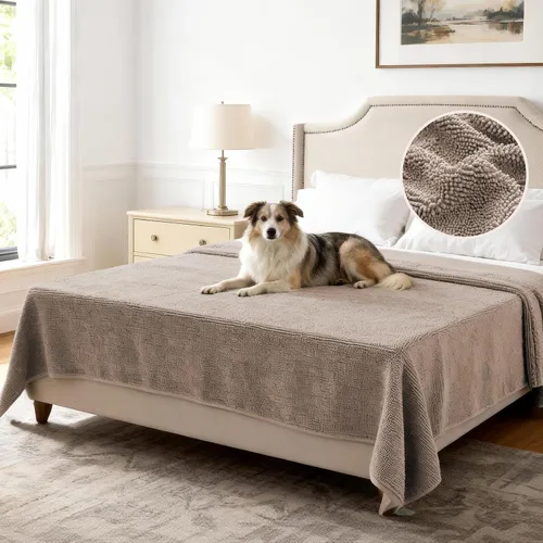 Miniatura 13 de H.VERSAILTEX Funda Antideslizante para Sofá de Mascotas Protector de Cama de Perro de Chenilla Funda de Sofá Gruesa y Suave Apta para Mascotas