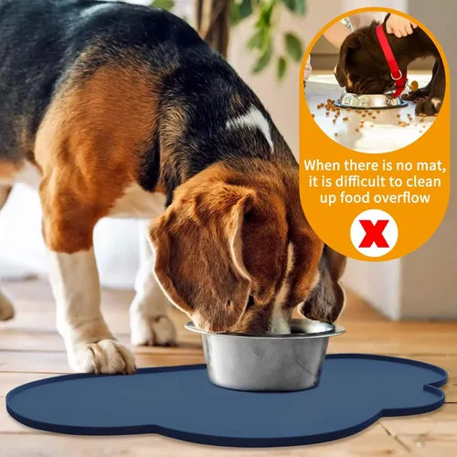 Miniatura 44 de Ptlom - Tapete para mascotas para perros y gatos, antideslizante, impermeable, tapetes para alimentación de perros que previenen el desbordamiento