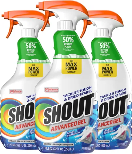 Miniatura 10 de SHOUT Gel removedor de manchas avanzado para ropa sucia, descompone manchas difíciles, secas y difíciles, espray de 22 onzas