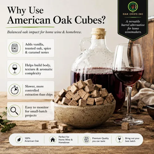Miniatura 4 de Cubos de roble americano para elaborar cerveza – Tostada mediana Plus – 1 libra – Perfecto para vinos, licores, cerveza y mucho más