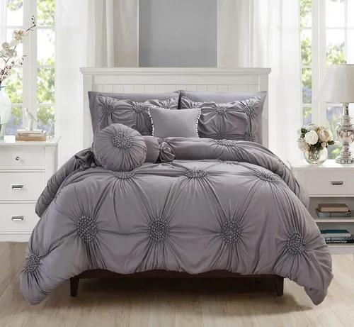 Miniatura 16 de Elegant Comfort Lujoso, suave y acogedor juego de edredón de girasol de 10 piezas, juego completo suave y sedoso que incluye juego de sábanas