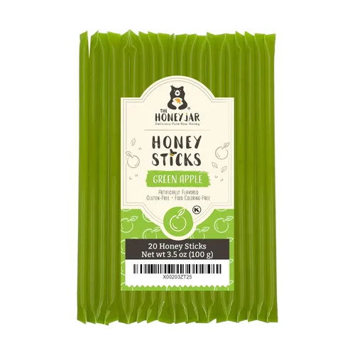 Miniatura 26 de The Honey Jar Palitos de miel lisos, pajitas de miel pura para el té, café o un placer saludable, una cucharadita de miel saborizada por barra
