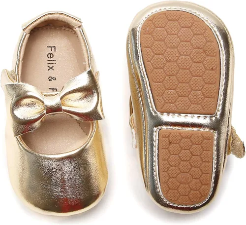 Miniatura 30 de Felix & Flora Zapatos de bebé de suela suave - Zapatos de bebé para caminar, mocasines, suela de goma, zapatos de cuna