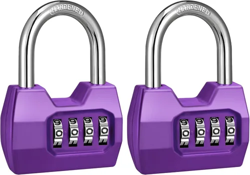 Miniatura 28 de 1 Paquete disecu Candado de Combinación de 4 Dígitos, Impermeable para Exteriores, para Casillero de Gimnasio Escolar, Cerca, Portón, Cobertizo, Rosa