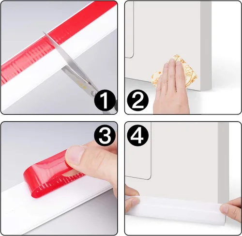 Miniatura 4 de Tope de puerta para barrido de puerta, sellado autoadhesivo para puerta de Camel Home, sello inferior de puerta, sello de puerta, insonorizado