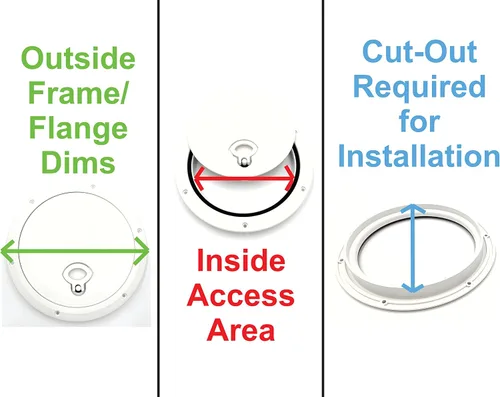 Miniatura 4 de DPI Marine Tapa de acceso pull-up de 8 pulgadas DPPULL8 (fabricada en Estados Unidos)