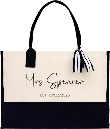 Miniatura 2 de VANESSA ROSELLA Bride Tote, Custom wedding gift, Personalized bridal bag