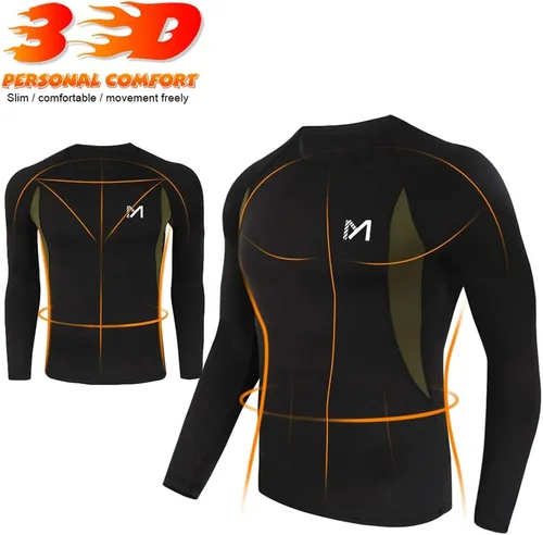 Miniatura 5 de MEETYOO Ropa interior térmica para hombre, equipo de invierno, largo, capa base, conjunto superior e inferior para esquiar y correr