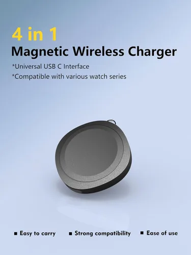 Miniatura 2 de Adaptador de cargador USB C para Samsung Galaxy Watch, cargador portátil rápido de 5 W para Apple Watch, base de carga de viaje ultra compacta
