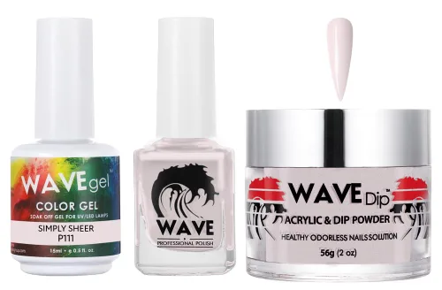 Miniatura 131 de WAVEGEL - Juego de gel de remojo, laca de uñas y polvo acrílico a juego - Colección Simplicity - #P109 Blizzard