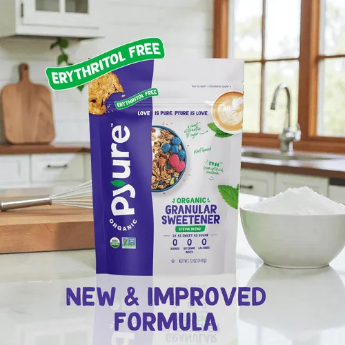 Miniatura 8 de Pyure Mezcla Orgánica de Stevia Sustituto de Azúcar Granulado con Cero Calorías y Carbohidratos Apto para Keto, Diabéticos y Veganos