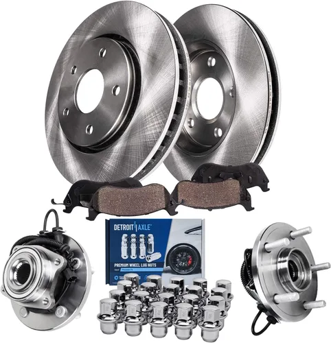 Miniatura 52 de Detroit Axle - 4 rotores de freno para Ford 2012 2013 2014 F-150 Lobo, repuesto de rotores de freno de disco: rotor delantero de 13.78 pulgadas