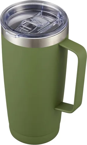 Miniatura 7 de CIVAGO Vaso Tumbler de acero inoxidable aislado en oro rosa de 20 onzas con tapa, popote, asa y aislamiento al vacío de doble pared