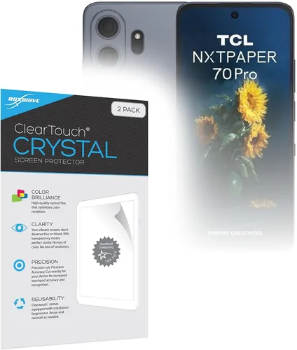 Miniatura 9 de BoxWave Protector de pantalla compatible con TCL NXTPAPER 70 Pro – ClearTouch Anti-Glare (2 unidades), antihuellas mate