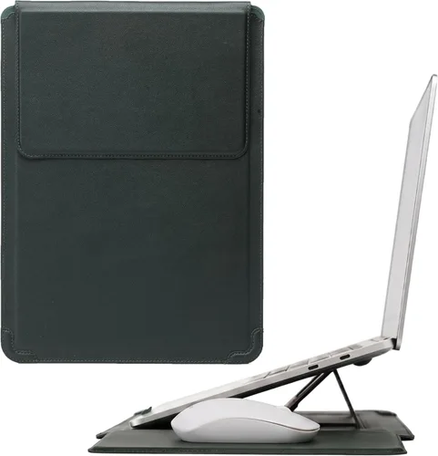 Funda para portátil con soporte y alfombrilla para ratón 13-14 pulgadas Funda para portátil Funda para Chromebook Cubierta protectora de cuero para