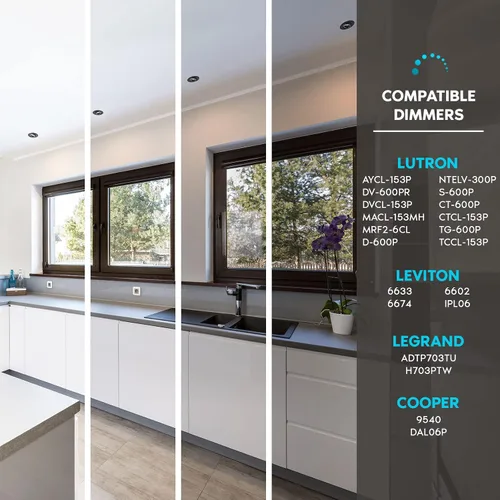 Miniatura 5 de LUXRITE Luz empotrable LED cardán de 3 pulgadas con caja de conexiones, 5CCT seleccionable por color 2700K-5000K, luces giratorias ajustables