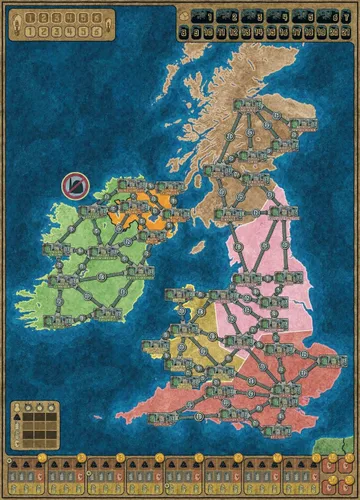 Miniatura 2 de Rio Grande Games Juego de mesa de estrategia de expansión de red eléctrica Europa del norte Reino Unido Irlanda Recargado