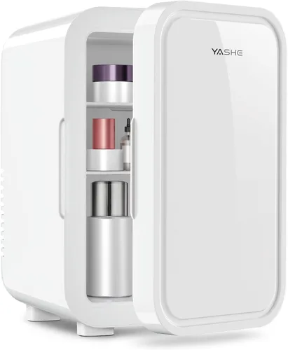 Miniatura 17 de YASHE Mini nevera, refrigerador pequeño de 4 litros/6 latas para el cuidado de la piel, 110 V CA/12 V CC, enfriador termoeléctrico y calentador
