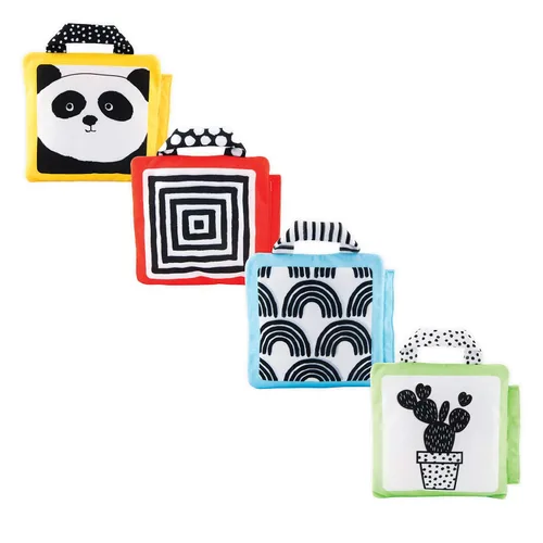 Miniatura 2 de Sassy Paneles de actividad sensorial suaves reversibles, 4 unidades, a partir de 0 meses
