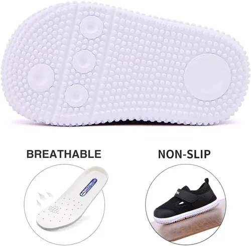 Miniatura 48 de BMCiTYBM Zapatos de bebé para niños pequeños, zapatillas de malla transpirable antideslizantes