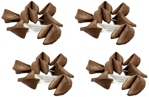Miniatura 11 de Soeos Galletas de la fortuna de sabor 3 en 1, galletas Fortune envueltas individualmente a granel, aproximadamente 50 galletas, galletas crujientes