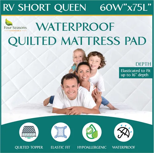 Miniatura 41 de Protector de colchón impermeable tamaño individual - Estilo sábana ajustable - Cubierta hipoalergénica de calidad premium que protege contra