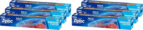 Miniatura 7 de Ziploc Bolsas para congelador de almacenamiento de alimentos de 2 galones, fáciles de abrir y cerrar, 10