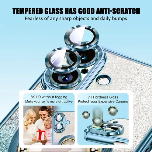 Miniatura 70 de Misscase Funda magnética con purpurina para iPhone 11 compatible con MagSafe, protección completa, delgada, a prueba de golpes, antiarañazos