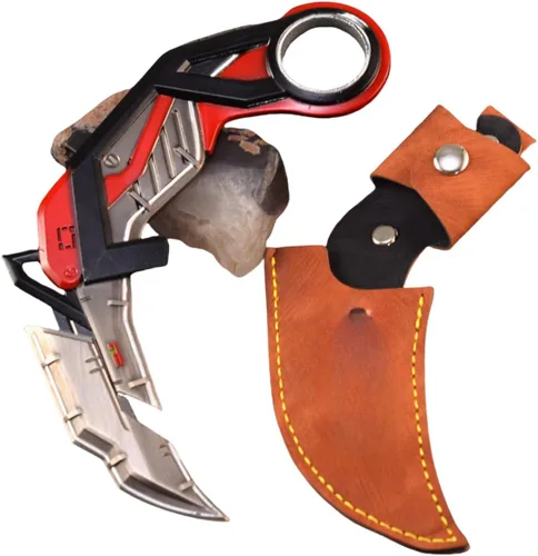 Miniatura 6 de Valorant Champion Karambit Knife Model 2022 Juego de caja de regalo conmemorativa para eventos de juego (caja de regalo, juego de 2)