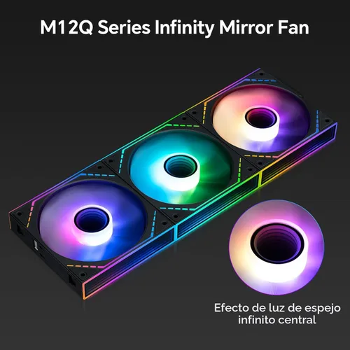 Miniatura 2 de Thermalright TL-M12QR-S X3 - Ventiladores de carcasa de PC inversa de 4.724 in, ventiladores PWM ARGB, refrigeración silenciosa de 1500 RPM, cadena