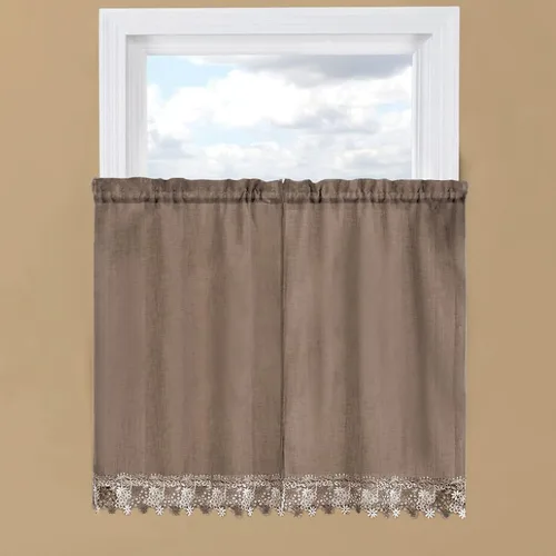 Miniatura 2 de RENAISSANCE HOME FASHION Par de cortinas Lillian, 56" X 36", Lino