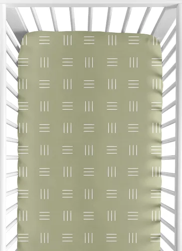 Miniatura 11 de Sweet Jojo Designs Azul oscuro Boho Mudcloth Sábana bajera para cuna para niño o niña, cama de bebé, cuarto de bebé, color azul pizarra y blanco