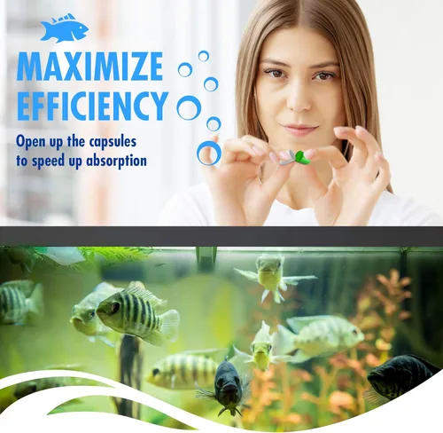 Miniatura 6 de Bio Starter - Limpiador de agua para acuario, digestor de exceso de nutrientes que hace que el agua sea saludable, reduce la cantidad de nitrito