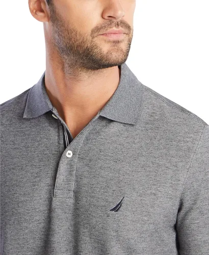 Miniatura 52 de Nautica playera polo clásica de mangas cortas, color sólido, para hombre