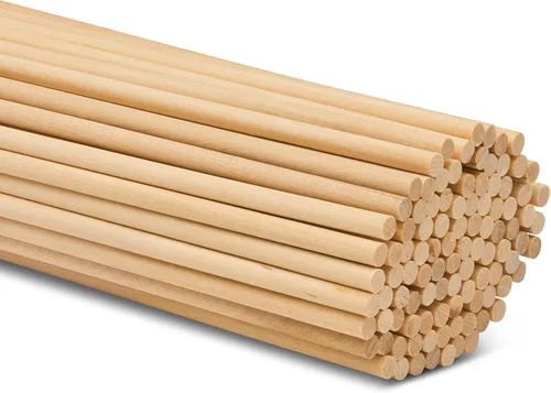 Miniatura 21 de Woodpeckers - Cañas de madera, varillas de madera de 3/16 x 30,5 cm sin acabado de madera dura para manualidades y bricolaje, 500 piezas Paquete