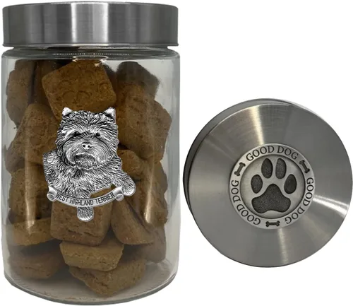 Miniatura 37 de Heritage Pewter Basset Hound Good Dog Treat Jar – Tarro de golosinas de 34 onzas con tapa hermética a rosca Regalo para propietarios de Basset