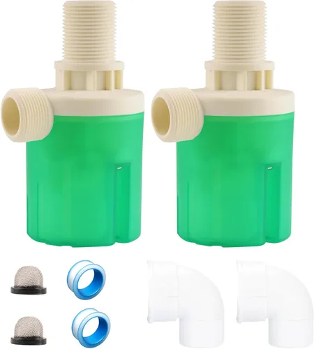 Miniatura 7 de Válvula automática de control de nivel de agua de 2 piezas, tipo interior, válvula de flotador para tanque de agua, energía solar, maceta