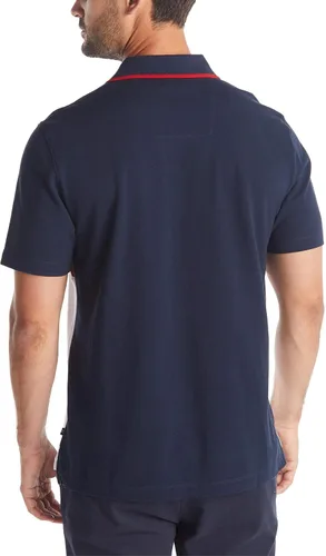 Miniatura 3 de Nautica Polo de manga corta 100% algodón piqué bloque de color para hombre