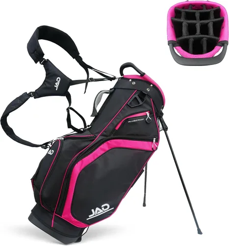 Miniatura 10 de Bolsa de golf ligera para mujer JAD, bolsa de golf con soporte para mujeres/damas, 14 divisores superiores, ultra ligera, bolsillos grandes