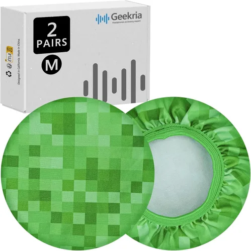Miniatura 10 de Geekria 2 pares de fundas para auriculares de tela flexible – Certificado de seguridad del producto – Protectores de auriculares lavables