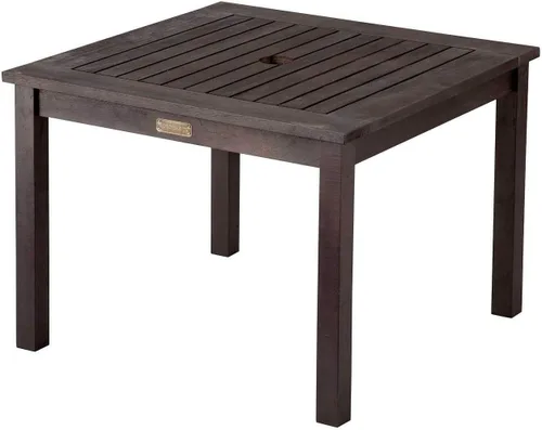Miniatura 5 de Mesa auxiliar de madera para exteriores, mesa auxiliar, muebles de piscina (acabado natural)