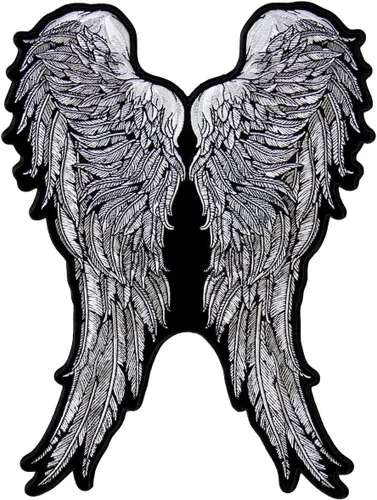 Parche para chaleco con alas de ángel (11.0 x 7.0 - Planchar en coser)