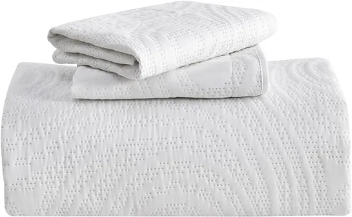 Miniatura 8 de Juego de colcha extragrande Kingnex para cama King 128x120, juego de edredón ligero para cama King extra alta y ancha o Cal King, incluye 1 edredón