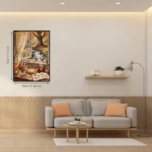Miniatura 2 de Rompecabezas de 1000 piezas para adultos, vista de ventana, rompecabezas de paisaje natural, decoración de pared familiar, rompecabezas imposible