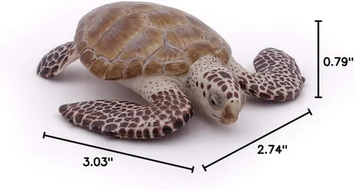 Miniatura 8 de Papo - Figura realista de tortuga marina boba - A partir de 3 años - Colección de vida marina - Animales marinos educativos - Juguete de idea
