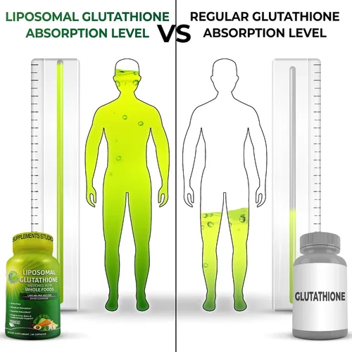 Miniatura 3 de Glutatión liposomal de 500 mg – Glutatión de forma activa L (reducido) para una máxima absorción – Hecho con alimentos integrales orgánicos – Master