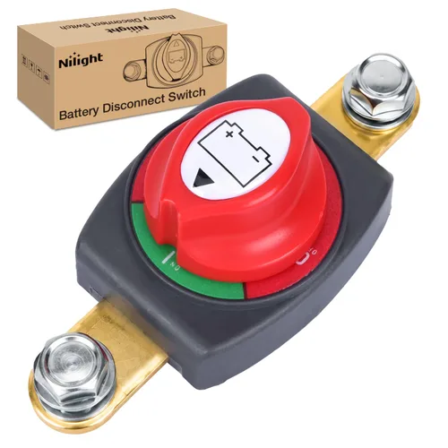 Miniatura 34 de Nilight Battery Disconnect Switch with Waterproof Key and Cover 12V 24V On Off Battery Master Isolator Cut Off Power Kill Switch for Car Marine Boat