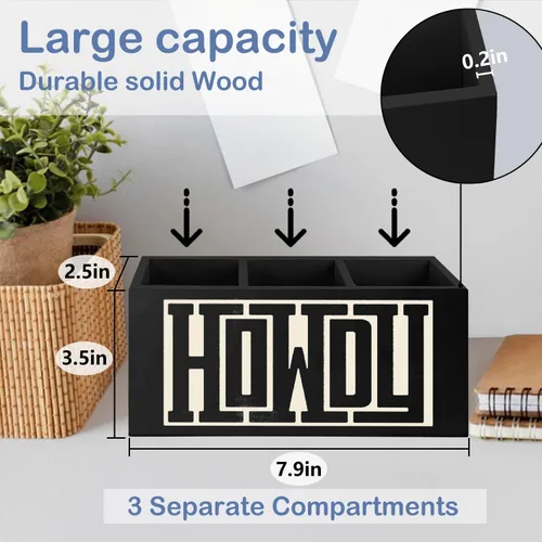Miniatura 2 de SNNDER Soporte para bolígrafo de decoración de oficina occidental para escritorio, regalos occidentales para mujeres y hombres, organizador de Howdy