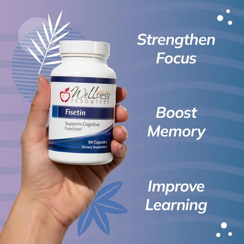 Miniatura 3 de Wellness Resources Fisetin - Novusetin Fisetin Suplemento para longevidad, memoria, enfoque, salud cerebral, senolítico y activador de la situina